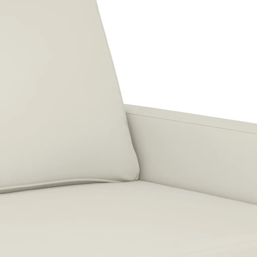 Divano a 2 Posti crema 140 cm in Velluto 359207