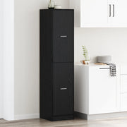 armadio da farmacia rovere nero 40x41x174,5 cm legno ingegnerizzato