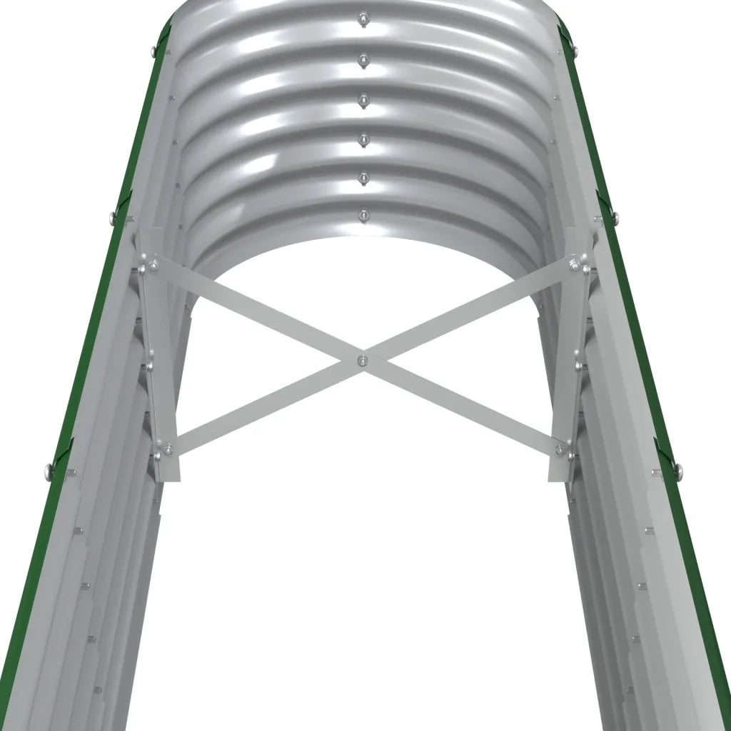 Letto Giardino Acciaio Zincato 332x40x36 cm Verde 318883