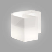 Vaso Fioriera luminosa angolare moderna di design 160x35 H50 in polimero resistente con LED bianco per interno ed esterno - Made in Italy - Monacis