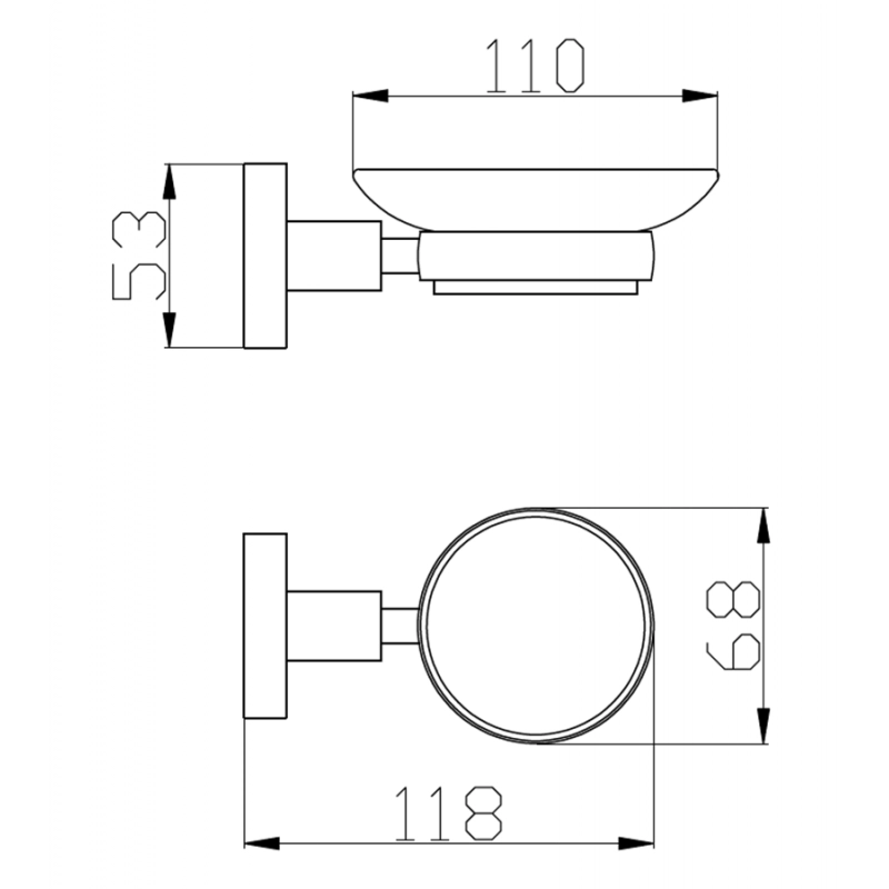 Portasapone COLORADO in vetro e ottone placcato oro spazzolato