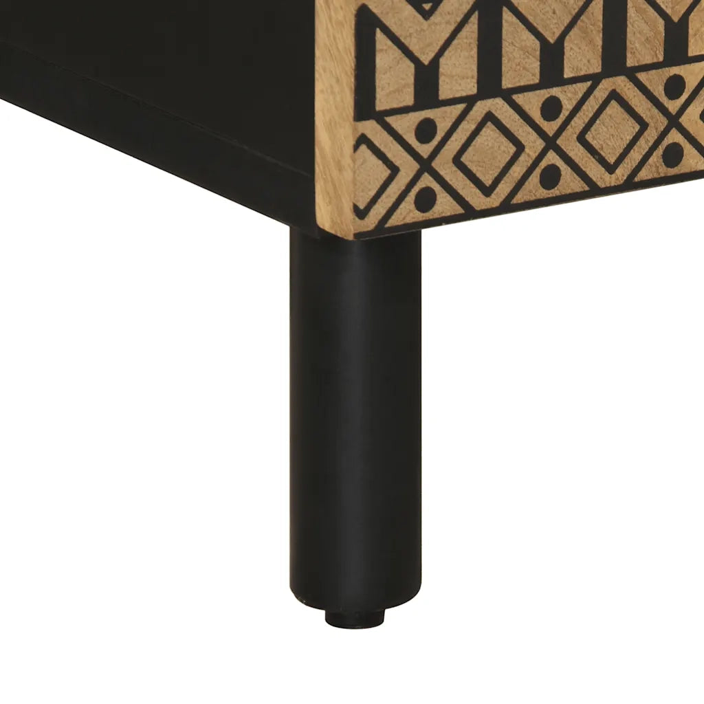 Credenza | Madia | Buffet da pranzo | Armadio da pranzo 40x33,5x110 cm in Legno Massello di Mango Grezzo