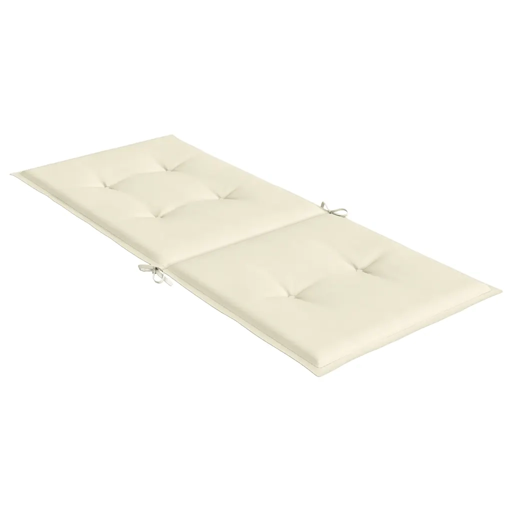 Cuscini per Sedie 4 pz Crema 120x50x2 cm in Tessuto 43182
