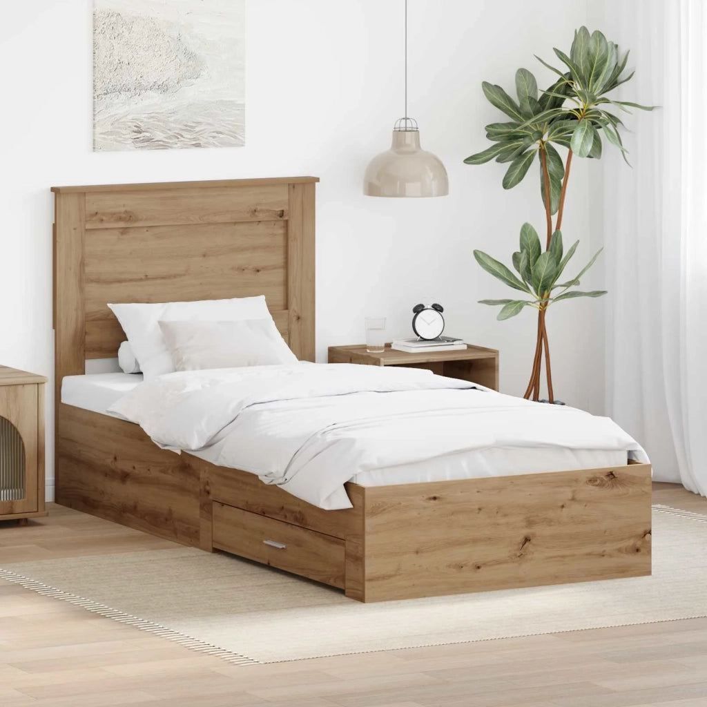 Struttura del letto con cassetto con testiera Legno multistrato