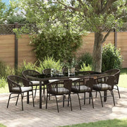 Set da Pranzo per Giardino 9 pcs Marrone 3379358