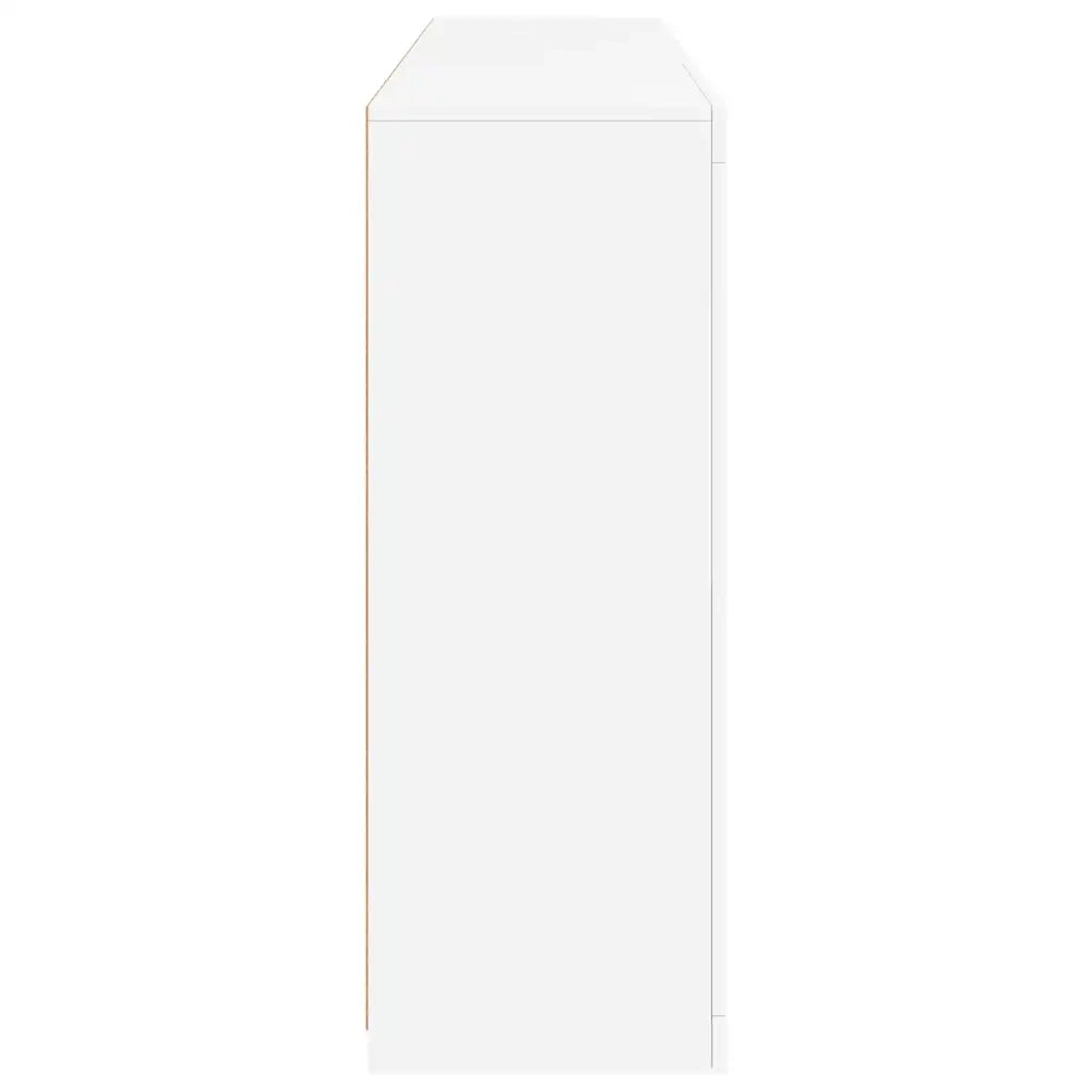 Credenza con Luci LED Bianca 162x37x100 cm