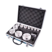 Makita D-47298 Set di Seghe a Tazza Bimetalliche 14 Pezzi per Metallo Legno Plastica con Custodia in Alluminio colore Nero