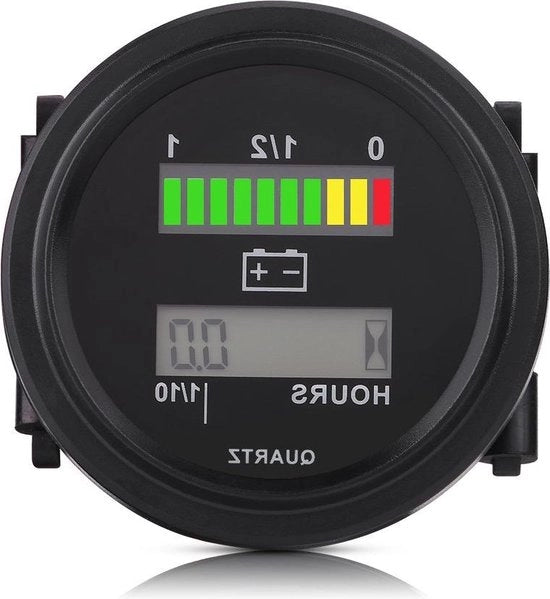 Indicatore di capacità per batterie 12 V 24 V 36 V 48 V 72 V - Display a led - 10 segmenti - Monitor per batterie DC.