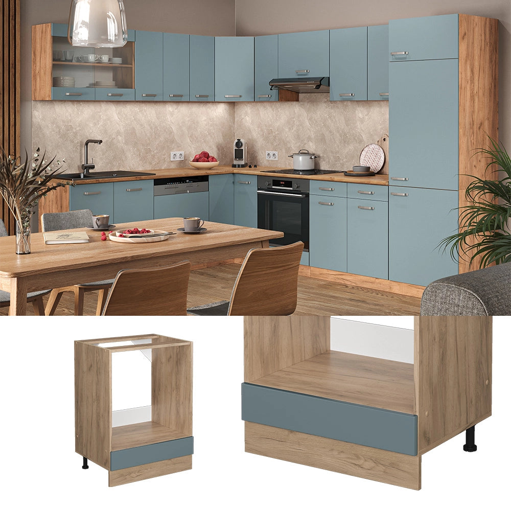 Vicco Mobile per forno da incasso Grigio-blu 60 cm senza piano di lavoro