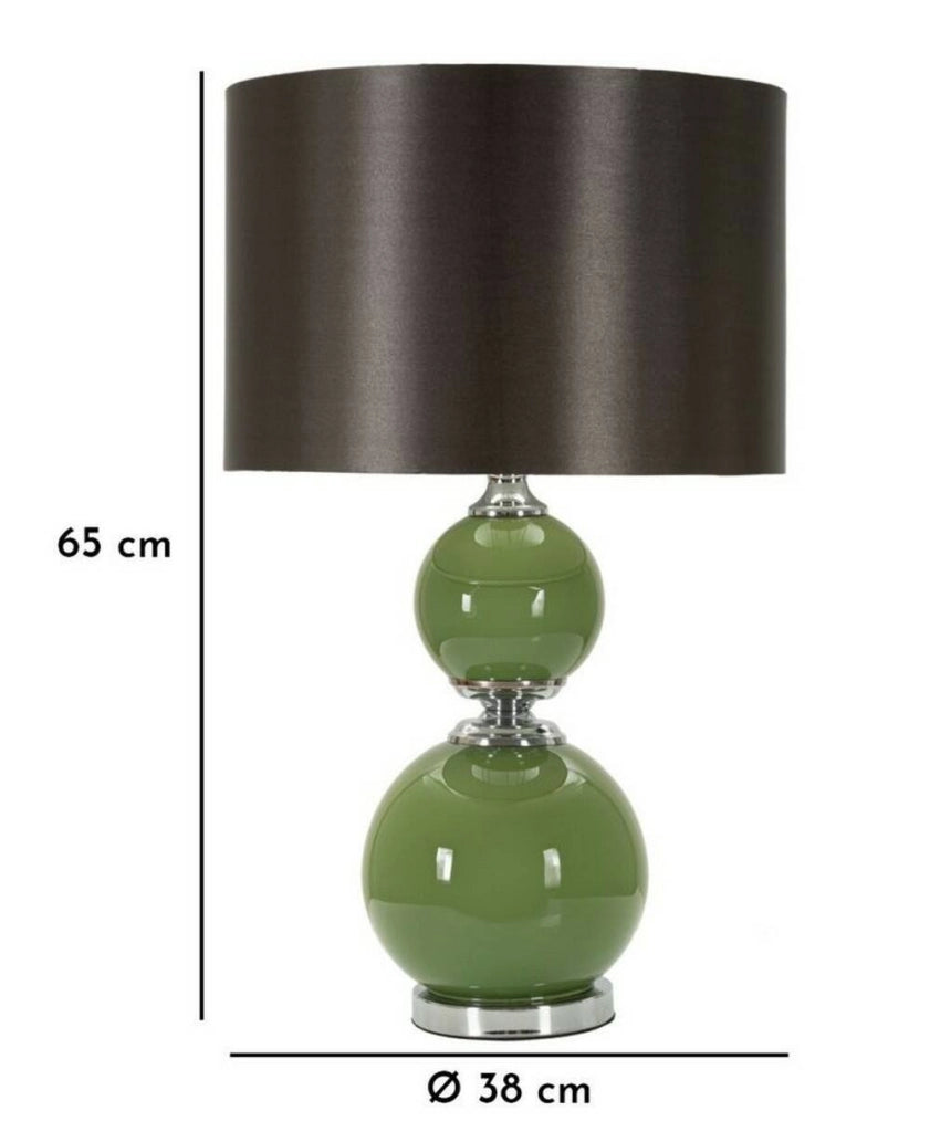 Lampada da tavolo Falletto, Luce da scrivania , Luminaria da ufficio, Lampada da lavoro, 38x38 h65 cm, Verde e Grigio