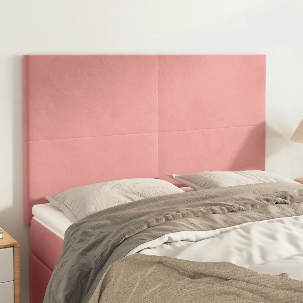 Testiera | Testata Rosa 144x5x118/128 cm Velluto