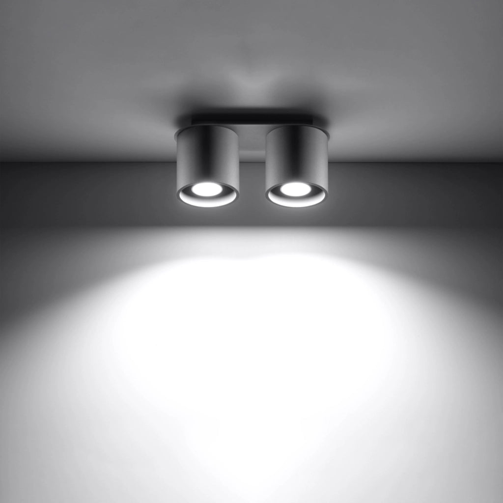 Faretto soffitto RONDEO 2 luci grigio Pure Lume GU10