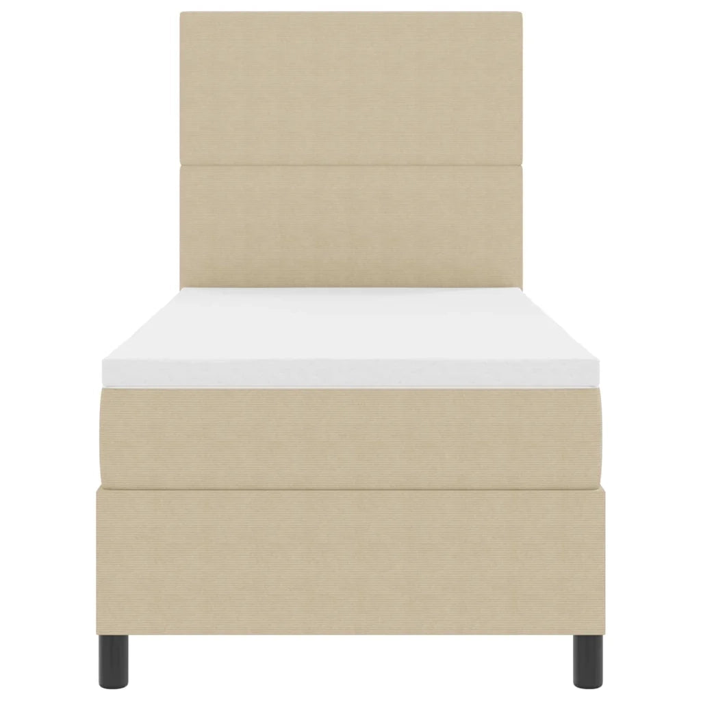 Letto a Sorgente LED Grigio chiaro e bianco 100 x 200 cm 3337634