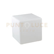 LUME DA GIARDINO GECO CUBO BIANCO 1 LUCE ATTACCO E27 IP65 50X50X50CM