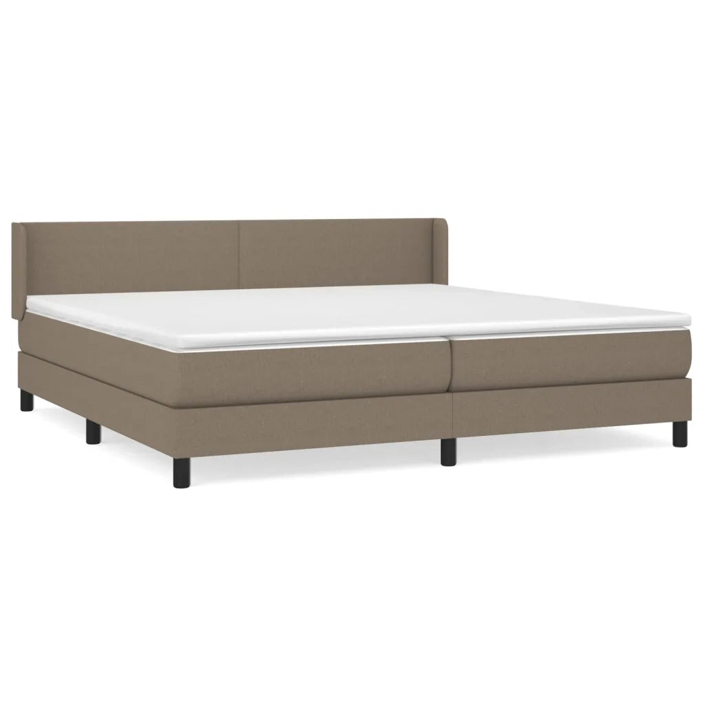 Giroletto a Molle con Materasso Tortora 200x200 cm in Tessuto 3129581