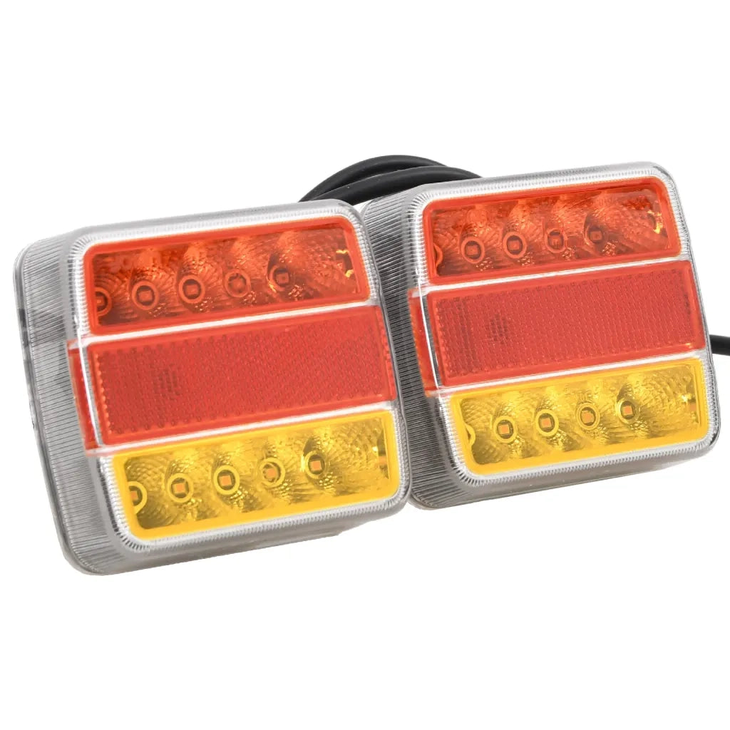 Luci Rimorchio 2 pz Rosso 10,5x7,5x10 cm 12V Lampadina LED CFW7148215
