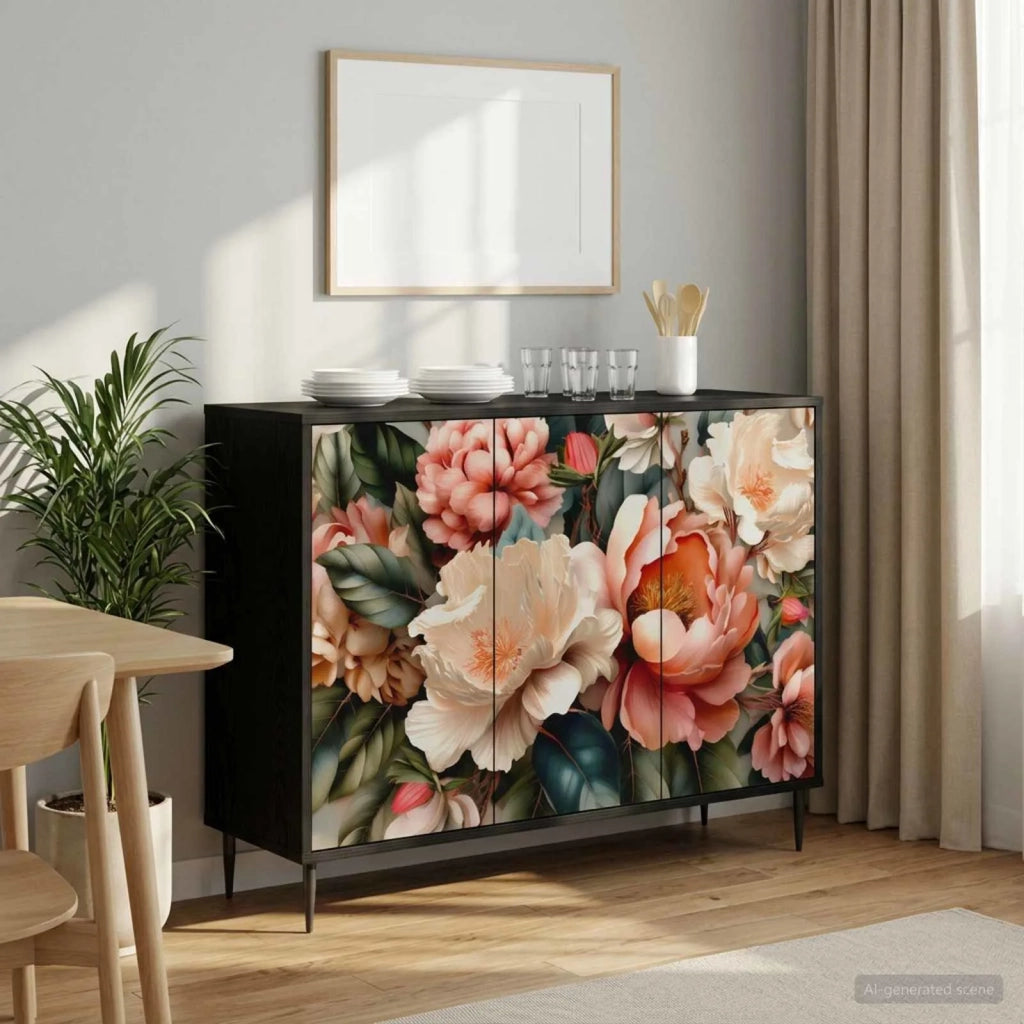 Credenza BORNE Rovere Nero 102 x 33 x 76 cm 8006976