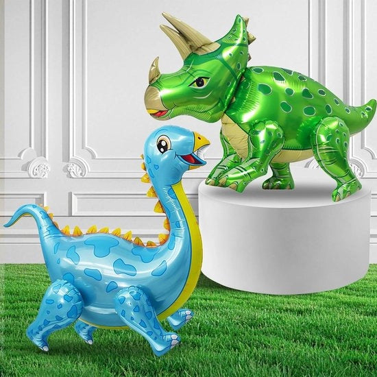 Foli di Ballo Dinosauri Jungle - Decorazione di Festa per Bambini - 2 pezzi - Dimensioni 90 x 55 cm - Inflabili - Tema Giungla