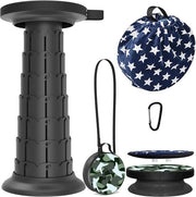 Sedia da Campeggio Telescopica Ripiegabile - Sedia da Hike e BBQ Leggera e Resistente - Altezza Regolabile fino a 52cm