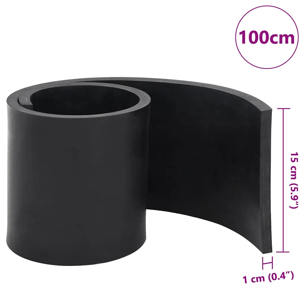 Bordo in Gomma per Spazzaneve Nero 100x15x1 cm 4103526