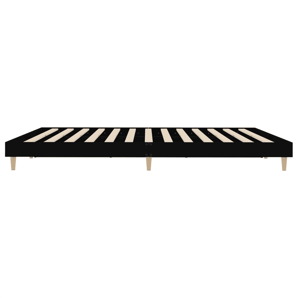 Giroletto-Struttura Letto Nero 200x200 cm in Legno Multistrato 303460