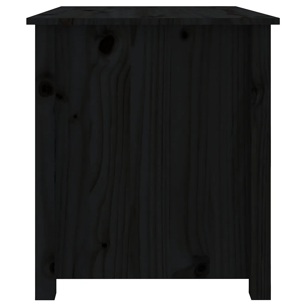Tavolino da salotto | Tavolino da caff¨¨ | Tavolino da Soggiorno Nero 71x49x55cm in Legno Massello di Pino