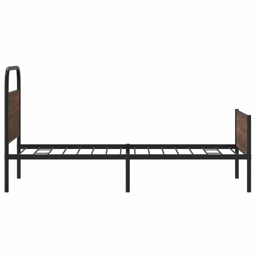 Giroletto senza Materasso-Struttura Letto Rovere Marrone 100x190 cm Truciolato 934226