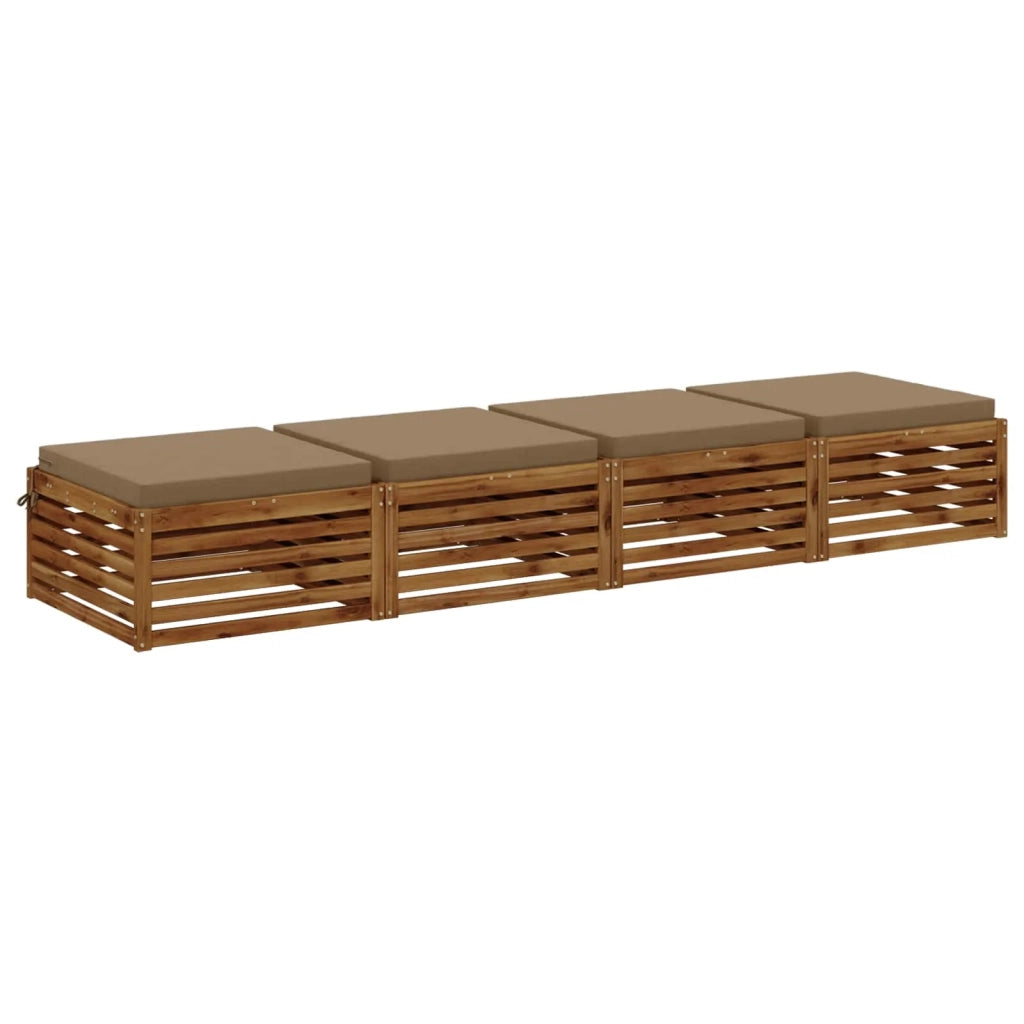 Cuscini per Sedia in 4 Pezzi SOEST 4 pz 100% Poliestere Tortora 944754