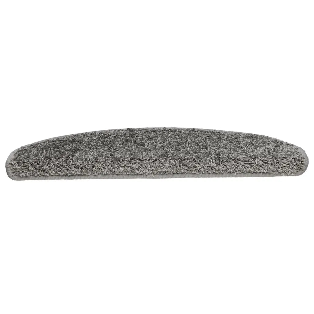 Tappetini per scale 10 pz 65x21x4 cm Grigio Semicircolari Grandi 149799