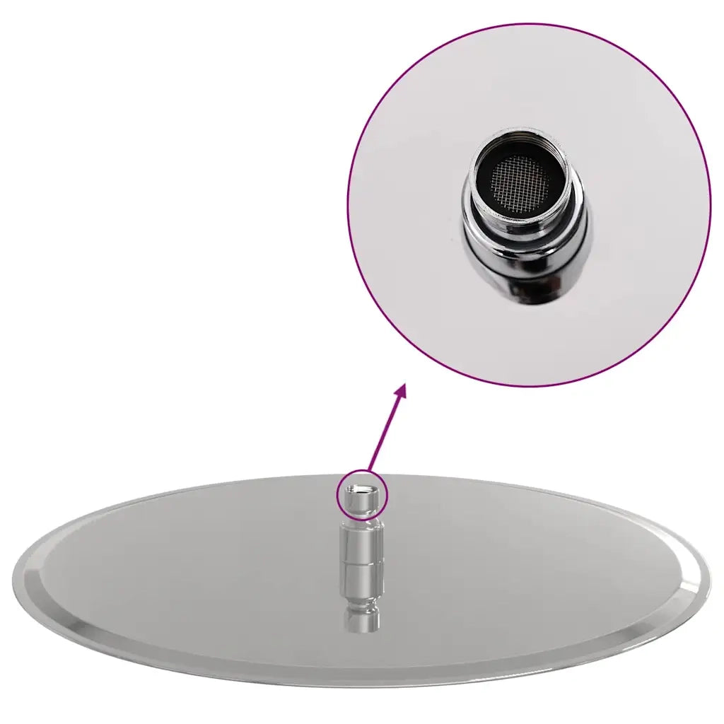 vidaXL Testa Doccia a Pioggia in Acciaio Inox 304 40 cm Rotonda