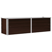 Fioriere | Cassetta per fiori | Letto Rialzato Giardino Marrone 160x40x45 cm in Acciaio Zincato