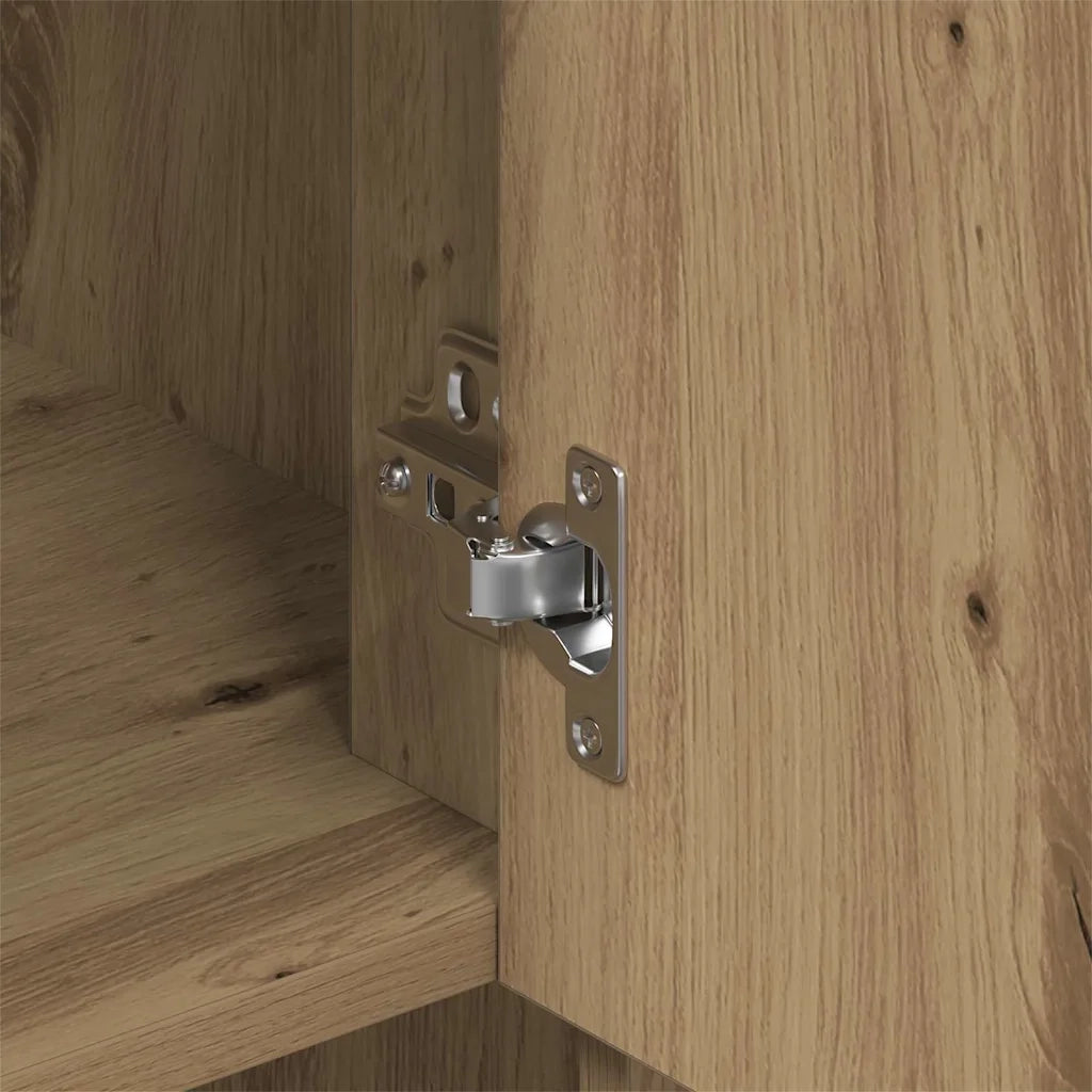 Armadietto a muro con porta rovere artigianale 80 x 33 x 80 cm 862115
