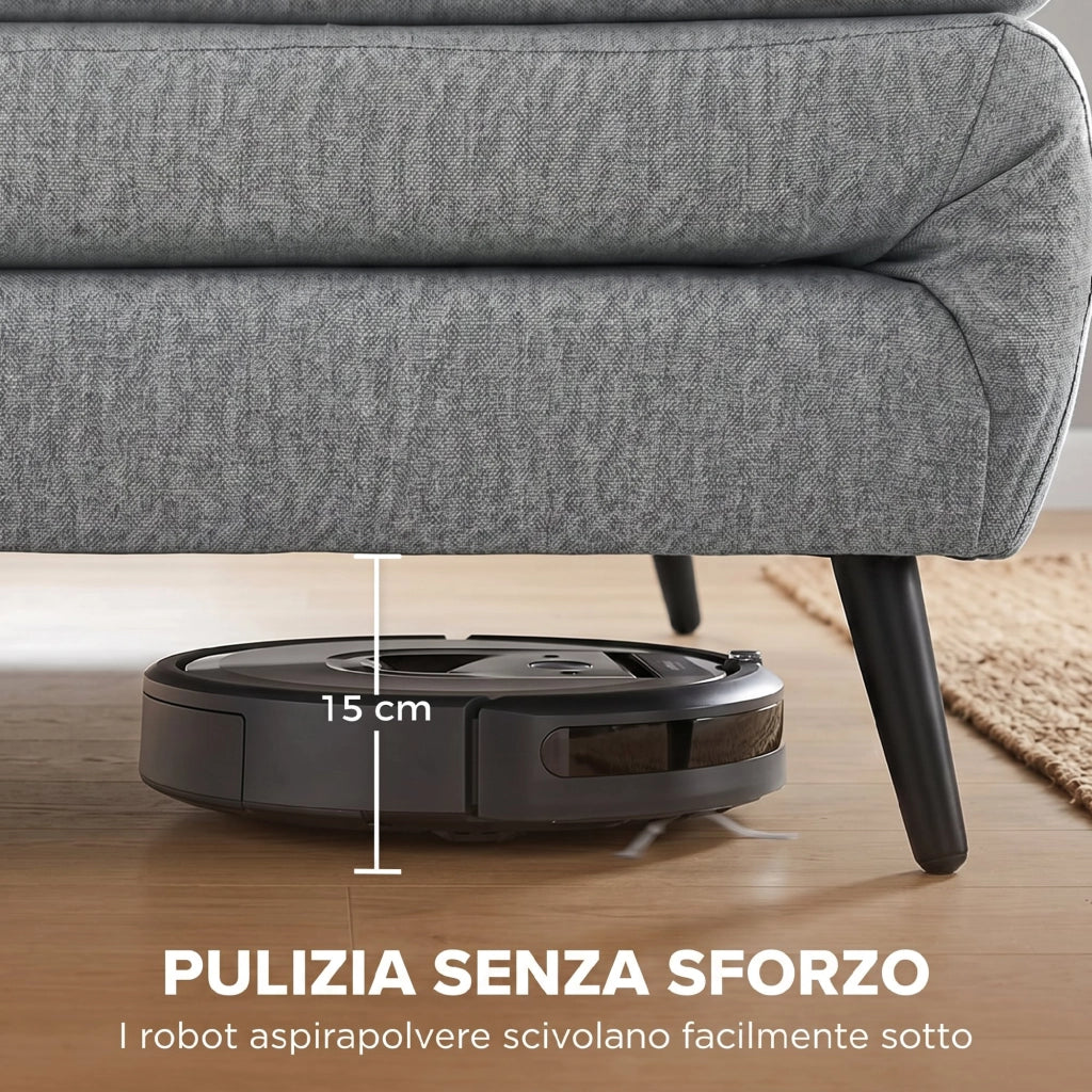 Divano Letto 2 Posti 135x90x78 cm con 2 Cuscini Struttura in Legno e Acciaio in Tessuto Effetto Lino Grigio Chiaro
