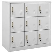 Armadietti con Chiave 2 pz Grigio Chiaro 90x45x92,5 cm Acciaio 3095239