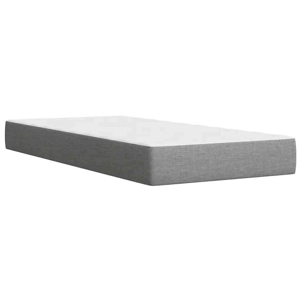 Giroletto a Molle con Materasso Grigio Chiaro 90x190 cm Tessuto 3291925