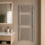 Termoarredo bagno cromato in acciaio per scaldasalviette a muro *** misure h1650xl500xi450 31 tubi, pezzi 1
