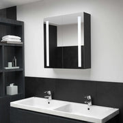 Armadietto Bagno con Specchio e LED-Mobile bagno con specchio 60x14x62 cm