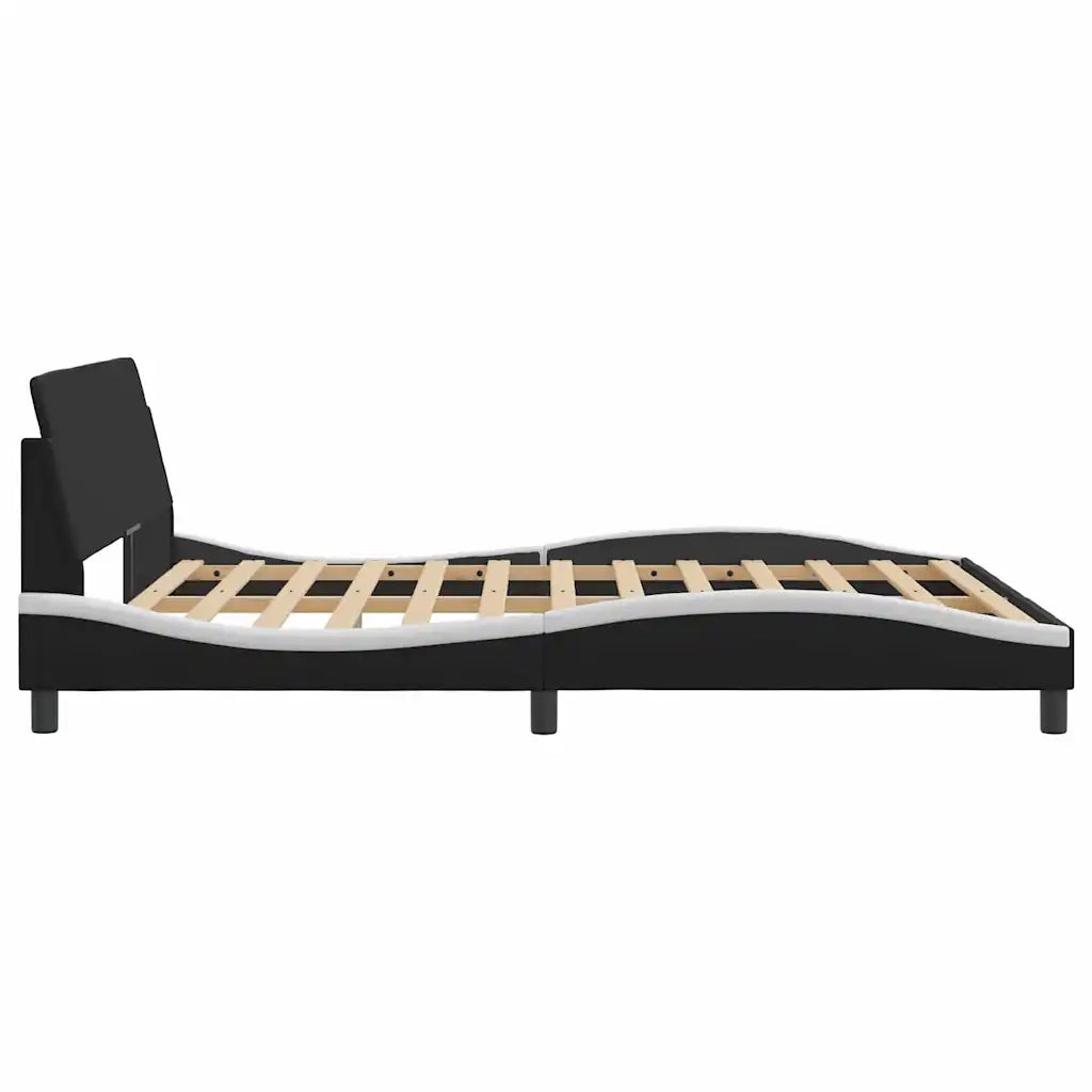 Giroletto Dover Nero e Bianco 160x200 cm in Similpelle 373223