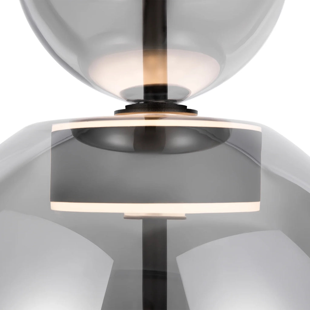 Maytoni Lampadario moderno Bangkok LED integrato 1 luce metallo nero vetro