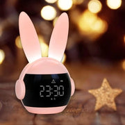 Alarme da lettura per bambini - Coniglio - Sogno - Timer di illuminazione - Silicone morbido - Rosa