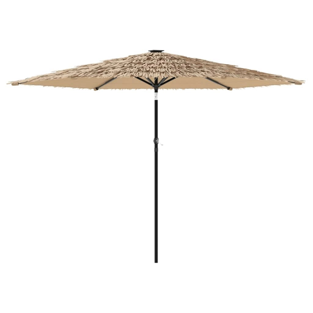 Ombrellone da giardino con palo in acciaio ombra e protezione UV 288 x 288 x 225 cm poliestere marrone 02_0056400