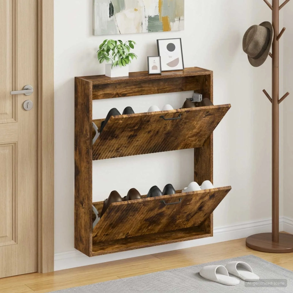 Mobiletto per Scarpe da Muro HAARLEM 71 x 17 x 86 cm 896860
