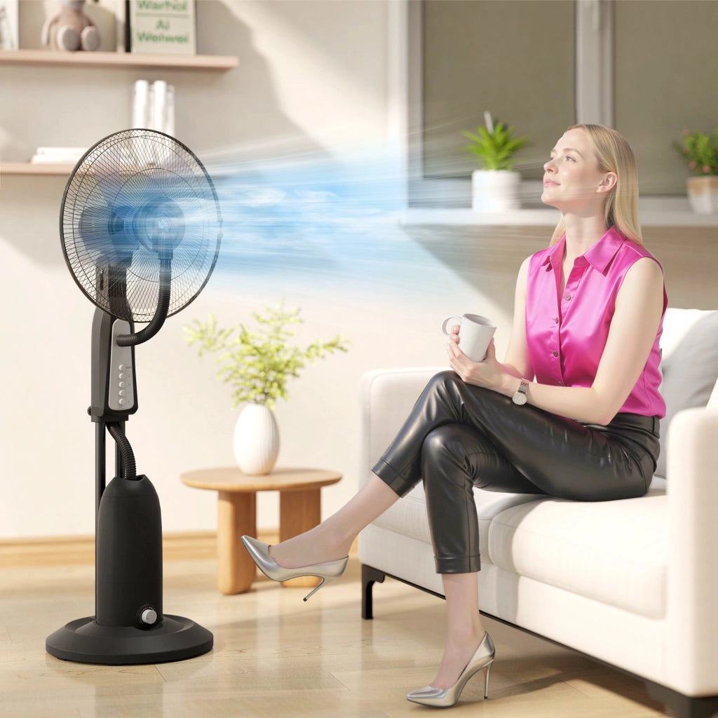 Ventilatore Nebulizzatore 3 Velocita' ¨C zephmum ¨C Nero
