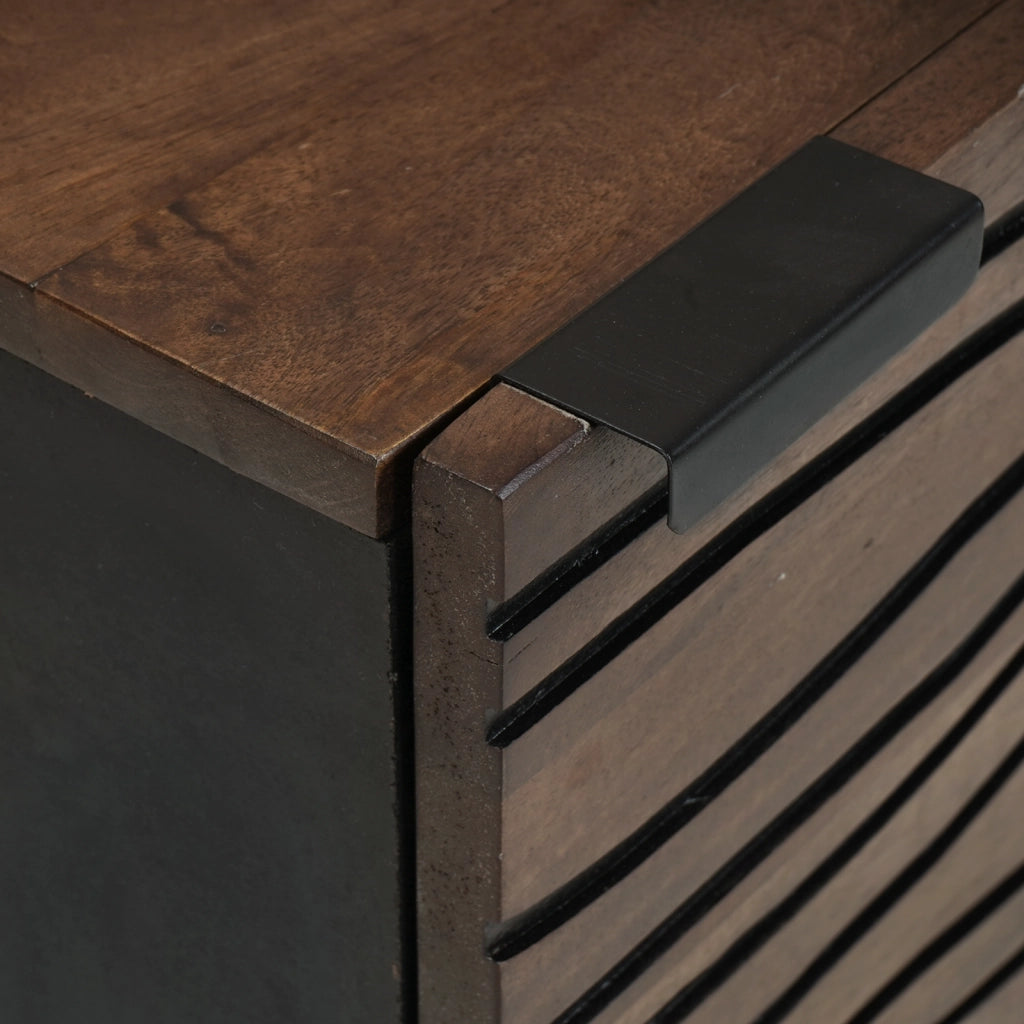 Armadi da comodino 2 pezzi 40x33,5x46 cm in legno massello di mango