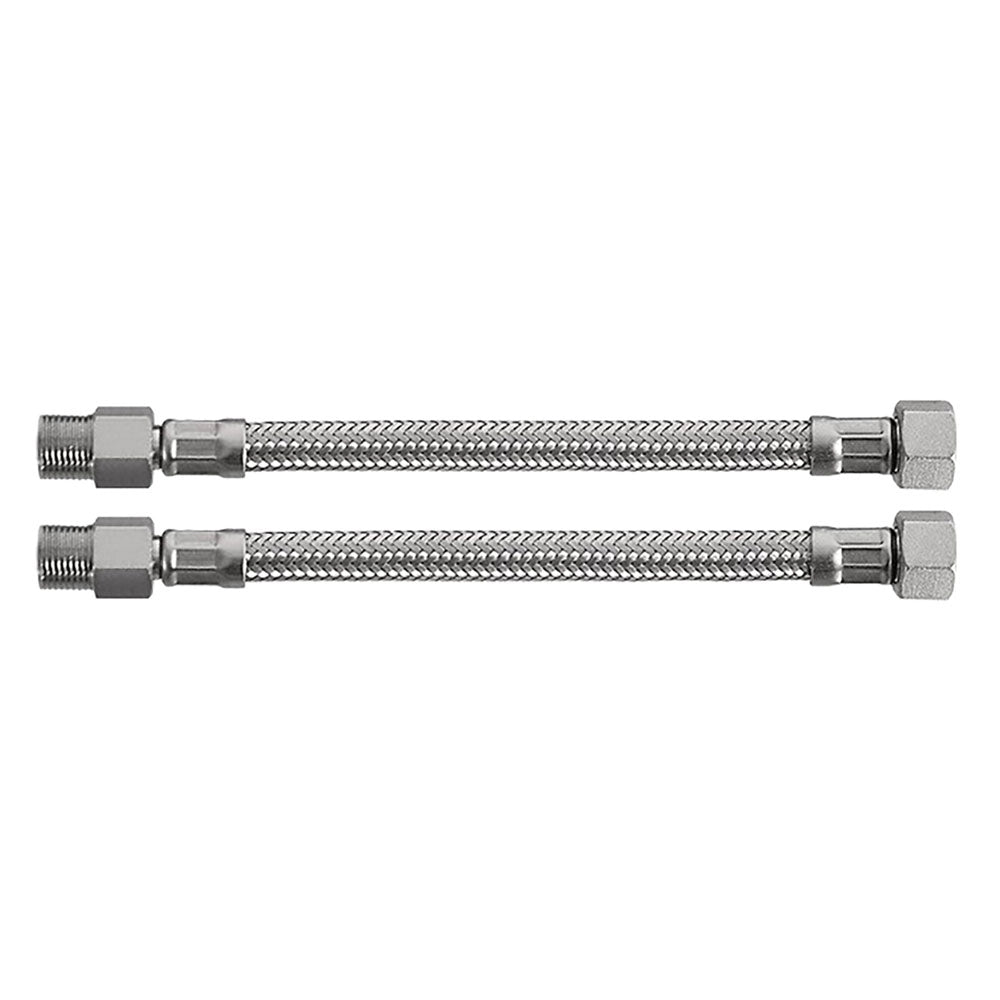 FLESSIBILE PER MONOCOMANDO cm 30 - 1/2 M x 3/8 F maschio prolungato - pz.2  - Blister Koncreto