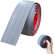 Striscia di transizione in vinile autofibra, 2 m, striscia di transizione in vinile autofibra per pavimenti, 50 mm striscia di transizione per pavimenti, soluzione per la copertura di spazi tra pavimenti (grigia)
