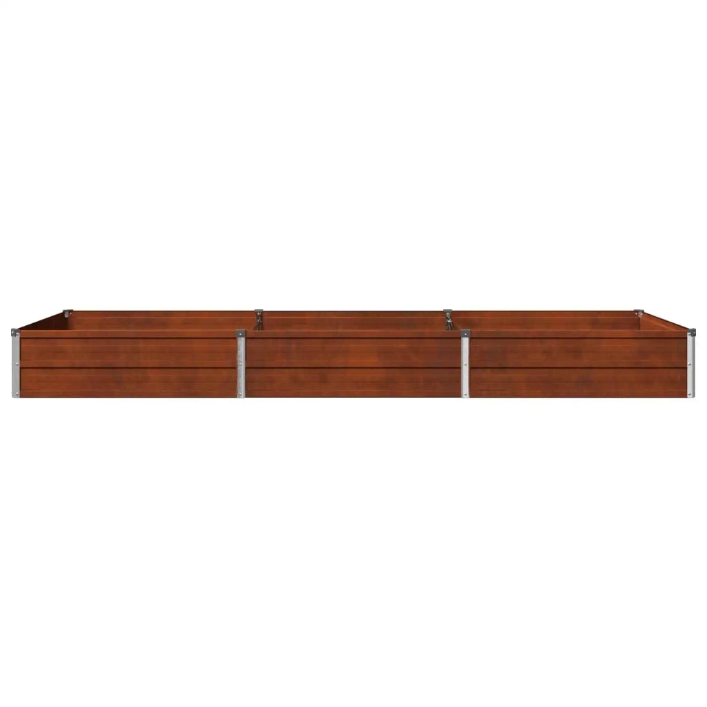 Letto rialzato da giardino Ruggine 240 x 80 x 24 cm cartone 8006490