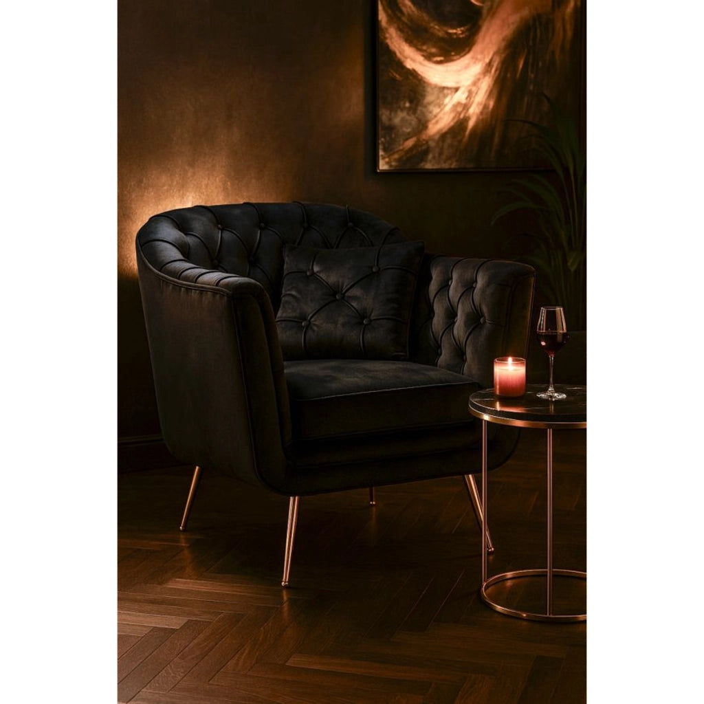 Poltrona VKH897, Nero, Poliestere, 88x83x91 cm