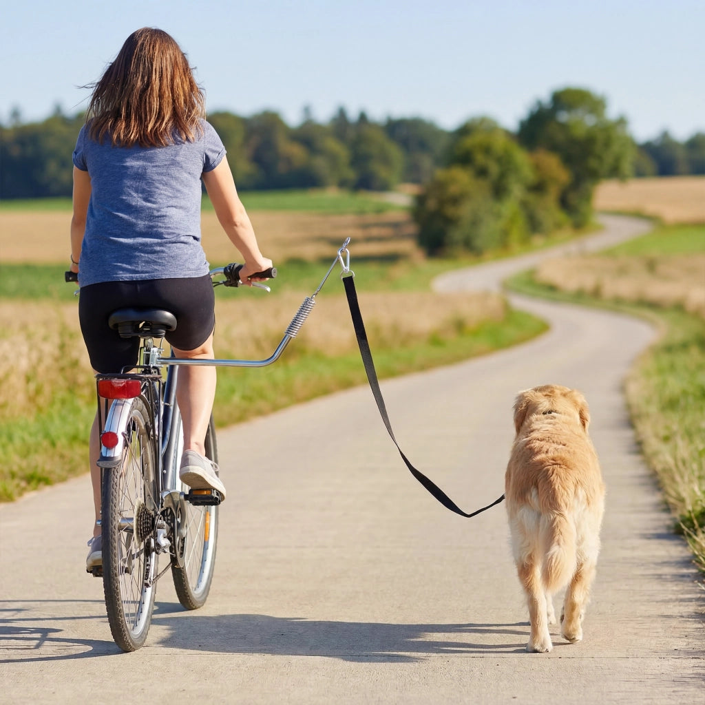 Supporto Bicicletta per Cane 180 cm ¨C zephmum ¨C Acciaio Inox, Argento