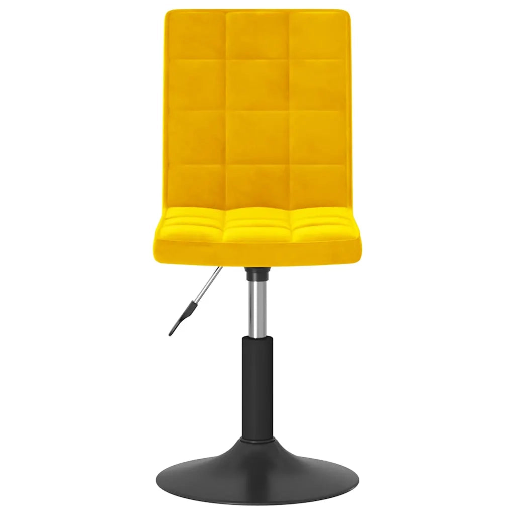 Sedie da Pranzo Girevoli 4 pz Giallo Senape in Velluto 3089296